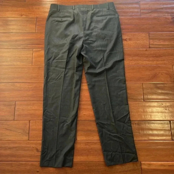 Zanella Todd Flat Front Wool Trousers Slacks in Mid Grey Size 36 - Picture 4 of 7